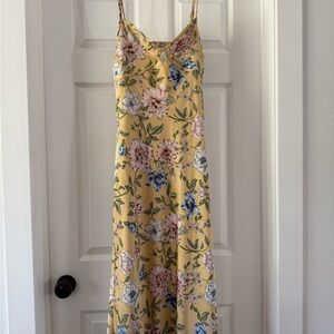 Floral Yellow Maxi Dress